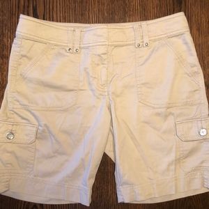 White House Black Market Shorts, Tan, Size 8